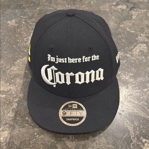 Corona Black Snapback Hat